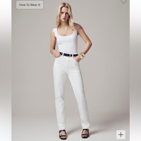 J.Crew Classic straight jean in white 32/14 - Picture 1 of 3